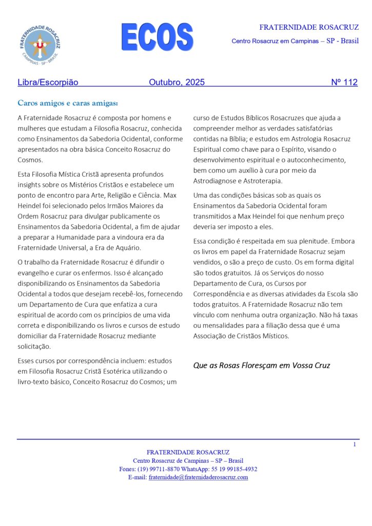ECOS-no-112-out-2025_page-0001-725x1024 Ecos da Fraternidade Rosacruz em Campinas – SP – Brasil – Setembro de 2025