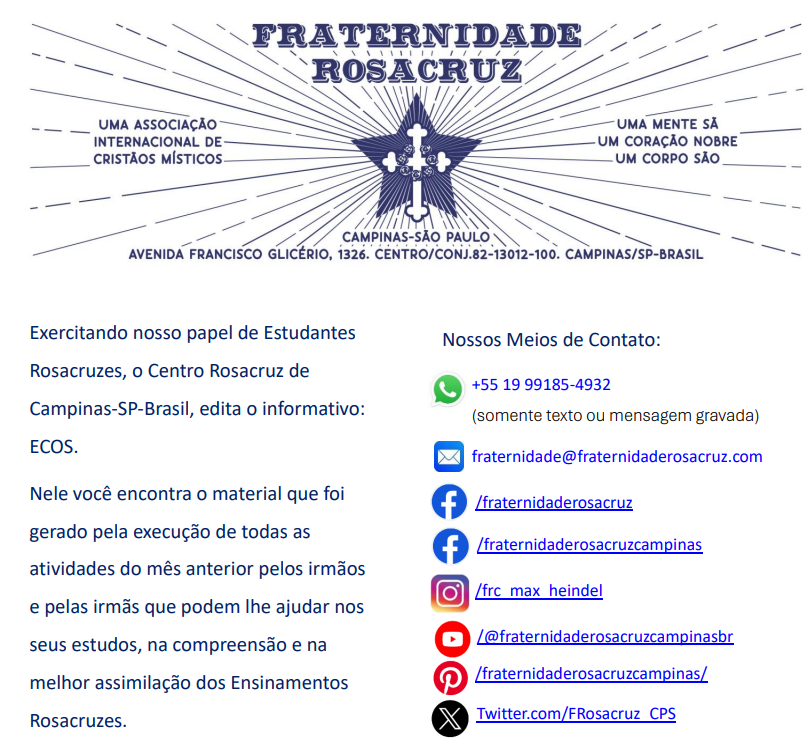 image-2 Ecos da Fraternidade Rosacruz em Campinas – SP – Brasil – Janeiro de 2026
