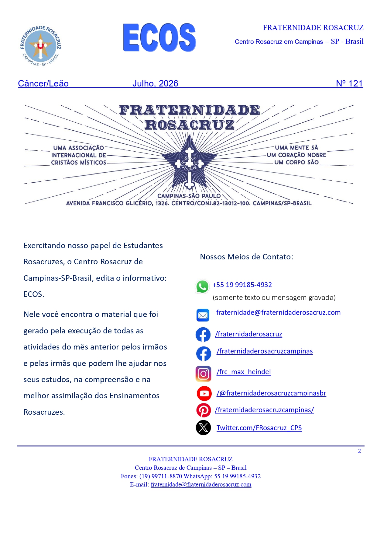 ECOS-no-121-jul-2026_page-0002-1 Ecos da Fraternidade Rosacruz em Campinas – SP – Brasil – Junho de 2026